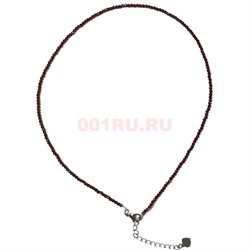 Чокер 2 мм из рубина 40 см - фото 196600