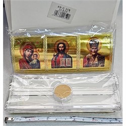 Иконка (KN-G-371) на липучке тройная 12 шт/упаковка - фото 198704