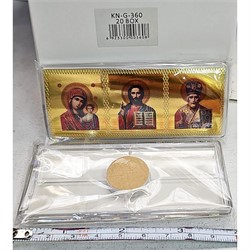 Иконка (KN-G-370) на липучке тройная 24 шт/упаковка - фото 198706
