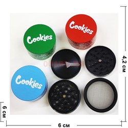 Гриндер «Cookies» 4 секции 60 мм - фото 198972