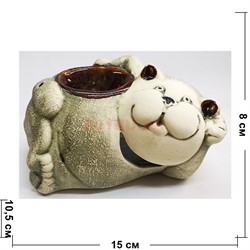 Аромалампа из шамота «Кот лежит» 8x15 см - фото 199427