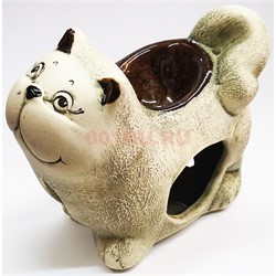 Аромалампа из шамота «Кот стоит» 12x15 см - фото 199429