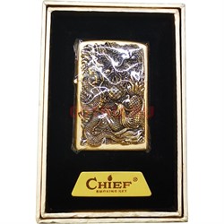 Зажигалка бензиновая Chief «дракон и феникс» - фото 200453