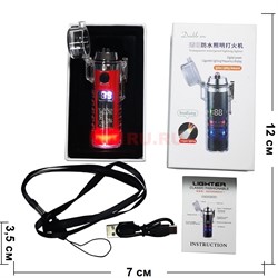 Зажигалка USB двойной разряд с индикатором заряда - фото 202482