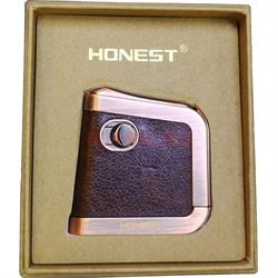 Зажигалка бензиновая Honest (BCZ791-1) в коже цвета в ассортименте - фото 202499