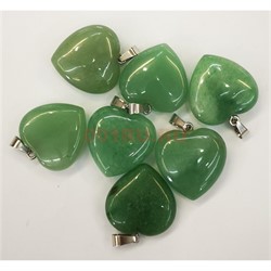 Сердце подвеска 2,5x2,5 см из нефрита (цена за 1 шт) - фото 202582