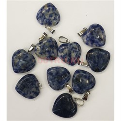 Сердце подвеска 2x2 см из содалита (цена за 1 шт) - фото 202610
