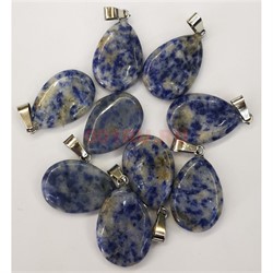 Семечка подвеска 1,5x2,5 см из содалита (цена за 1 шт) - фото 202660