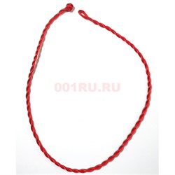 Нить красная толстая (гайтан, подвеска) 53 см 100 шт/упаковка - фото 202787
