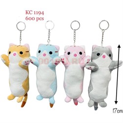 Брелок мягкий Кот длинный 12 шт/упаковка - фото 202834