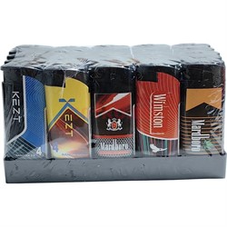 Зажигалка с табачными логотипами 50 шт/упаковка - фото 203913
