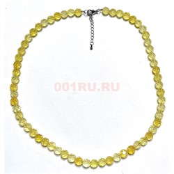 Бусы из цитрина 8 мм граненые 45 см (новая огранка) - фото 205528