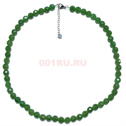 Бусы из хризопраза 8 мм граненые 45 см (новая огранка) - фото 205532