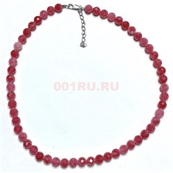 Бусы из родохрозита 8 мм граненые 45 см (новая огранка) - фото 205548
