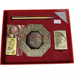 Набор подарочный Eagle «ручка, брелок, пепельница, зажигалка» - фото 206003