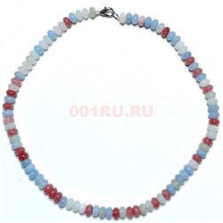 Бусы 45 см 8 мм из берилла (приплюснутая бусина) - фото 207209