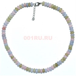 Бусы 45 см 8 мм из гелиолита (приплюснутая бусина) - фото 207213
