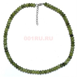 Бусы 45 см 8 мм из хризолита (приплюснутая бусина) - фото 207242