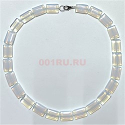 Бусы из лунного камня «прямоугольник 14x19 мм» 45 см длина - фото 207298