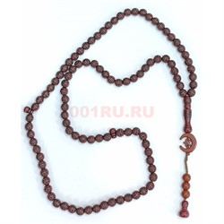 Четки длинные 99 бусин (CK-15) коричневые с черными полосками 12 шт/упаковка - фото 207501