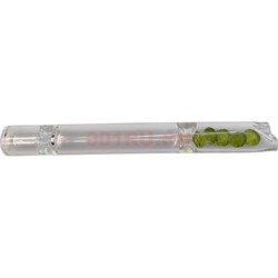 Трубка курительная стеклянная «пипетка с бусинами бриллиантами» - фото 208044
