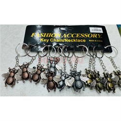 Брелок металлический (KY-819) цикады 12 шт/упаковка - фото 208422