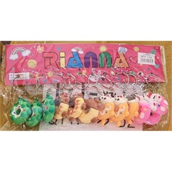 Брелок резиновый (LJ-843) пончики 12 шт/упаковка - фото 210586