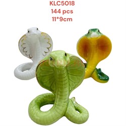 Змея кобра из фарфора 3 цвета (KL-5018) символ 2025 года - фото 212498