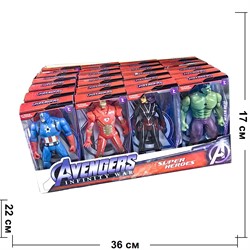 Игрушка Супергерои Avengers 1 размер 16 см 24 шт/упаковка - фото 212508