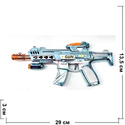 Автомат со светом и звуком (2413) Gun 10 шт/упаковка - фото 212976