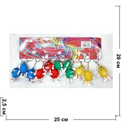 Брелок резиновый большой M&M's 12 шт/упаковка - фото 213656