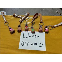 Брелок резиновый (LJ-1270) капибара с браслетом 120 шт/блок - фото 213815