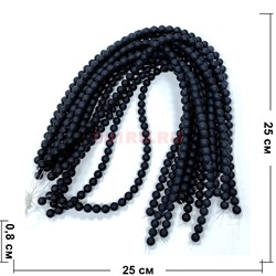 Бусины из шунгита синтетического 8 мм 46-48 бусин - фото 214463