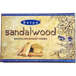 Благовония конусы Satya Sandalwood 10 шт/упаковка - фото 214761