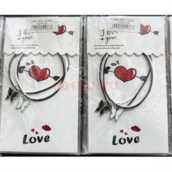 Парные браслеты (BR-1066) Бабочки 12 пар/упаковка - фото 214979