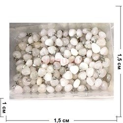 Сердце 15x15 мм из розового кварца - фото 215694