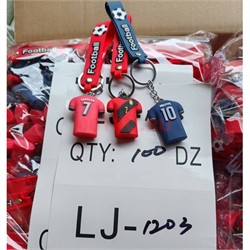 Брелок резиновый (LJ-1203) футбольная форма с браслетом 12 шт/упаковка - фото 215780