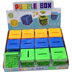 Головоломка с копилкой Puzzle Box 53 мм 12 шт/упаковка - фото 218065
