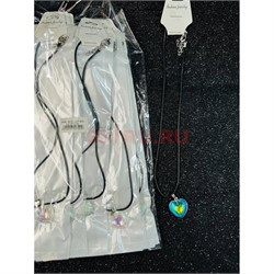 Подвеска Сердце 45 см (BS-2740) радужная 12 шт/упаковка - фото 218230