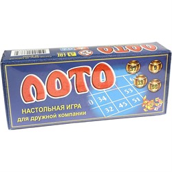 Игра настольная Лото малое синяя коробка - фото 219498