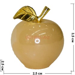 Яблоко из медового оникса 1 дюйм 2,5 см 10 шт/упаковка - фото 219507