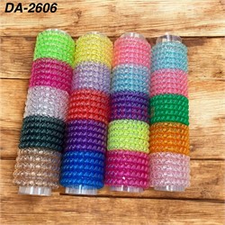 Резинка пружинка (DA-2606) цветная 6 см 100 шт/упаковка - фото 220937