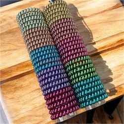 Резинка пружинка цветная 6 см 100 шт/упаковка - фото 220972