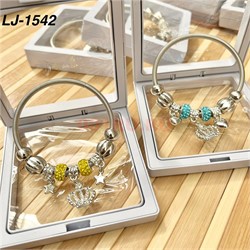 Браслет Pandora (LJ-1542) с шармами в прозрачном органайзере 12 шт/упаковка - фото 221063