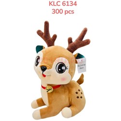 Игрушка мягкая Олень (KLC-6134) высота 26 см 6 шт/упаковка - фото 221640