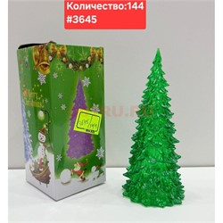 Елка зеленая светящаяся (3645) на батарейках - фото 222328