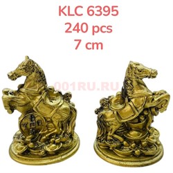 Лошадь статуэтка (KLC-6395) из полистоуна под бронзу 7 см высота - фото 222399