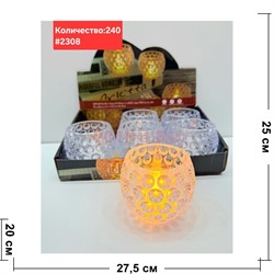 Светильник в виде бокала (2308) пластмассовый 12 шт/упаковка - фото 223029