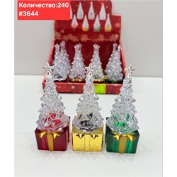 Светильник в виде елки (3644) пластмассовый 12 шт/упаковка - фото 223034