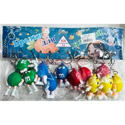 Брелок резиновый (KY-880) конфеты m&m's 120 шт/блок - фото 223578